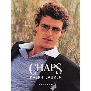 CHAPS RALPH LAUREN EYEWEAR male model glasses print ad 2003 Poster pin up art